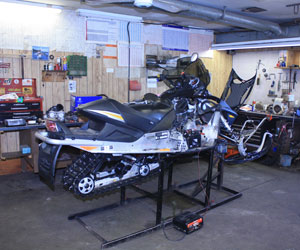 Besides lawn and garden machinery, our shop staffis also familiar with ATVs and sleds.