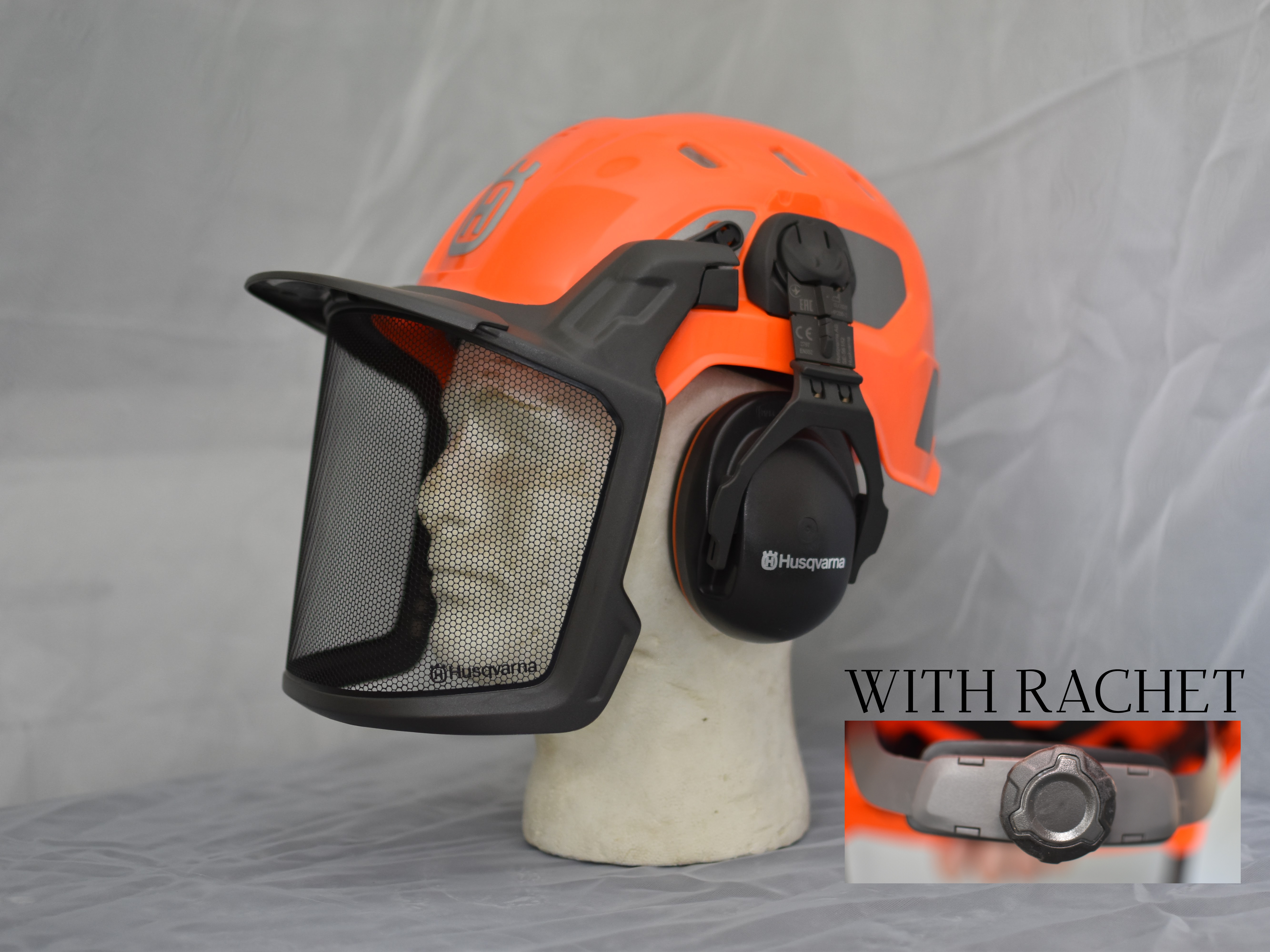 Husqvarna Technical Helmet W/ Wheel Rachet