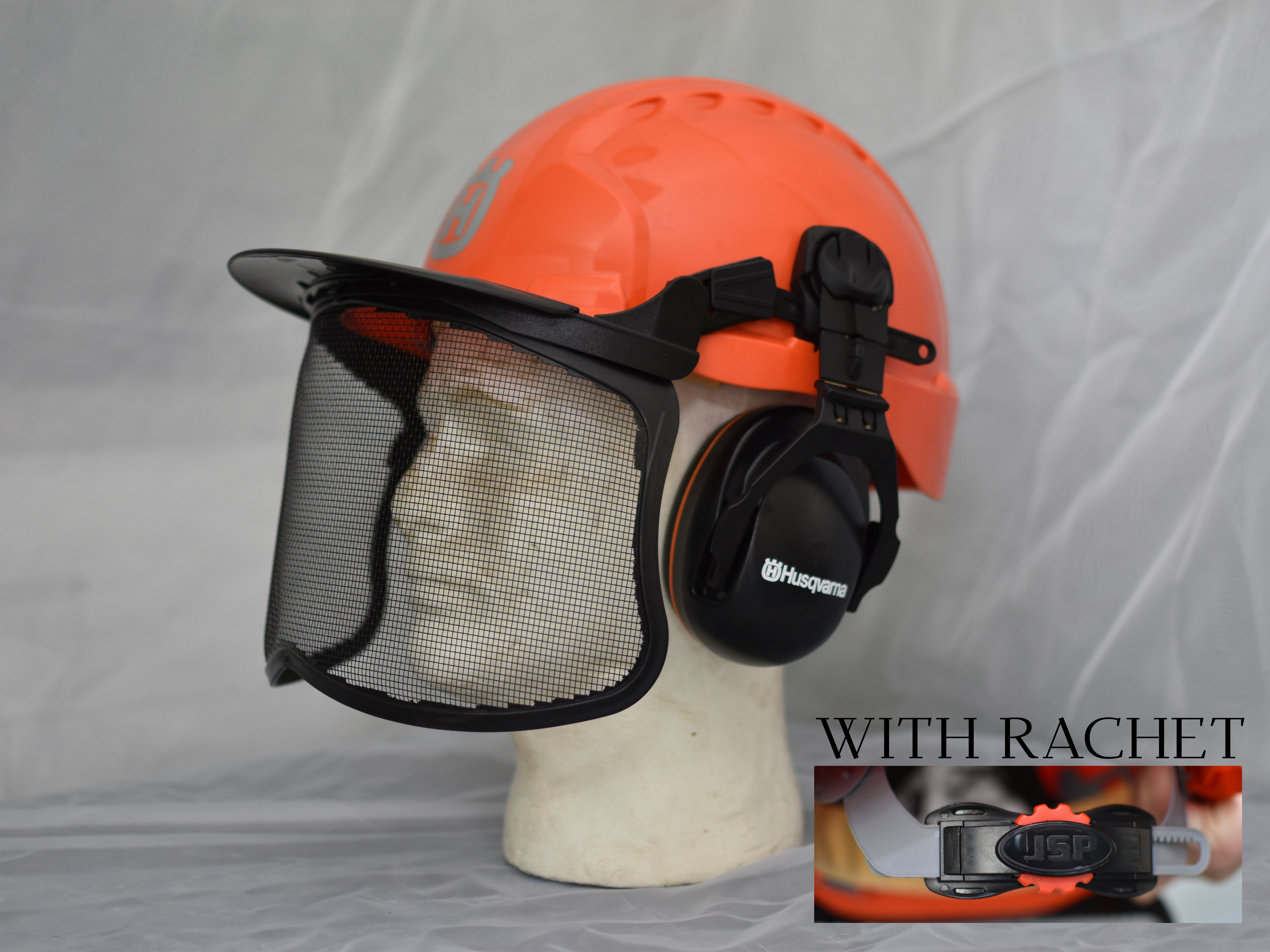 Husqvarna Functional Helmet W/ Wheel Rachet