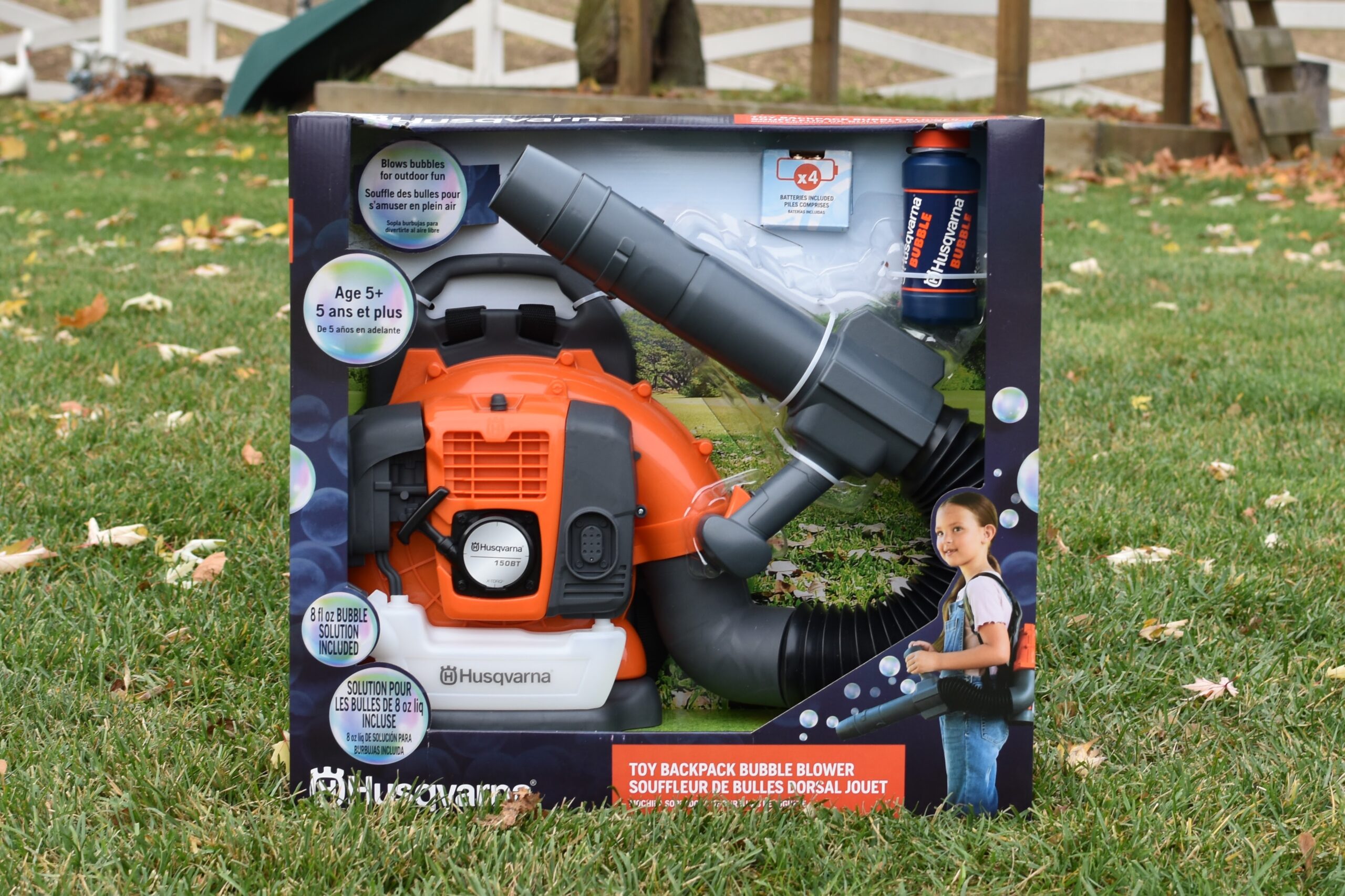Toy Backpack Bubble Blower - HUSQVARNA