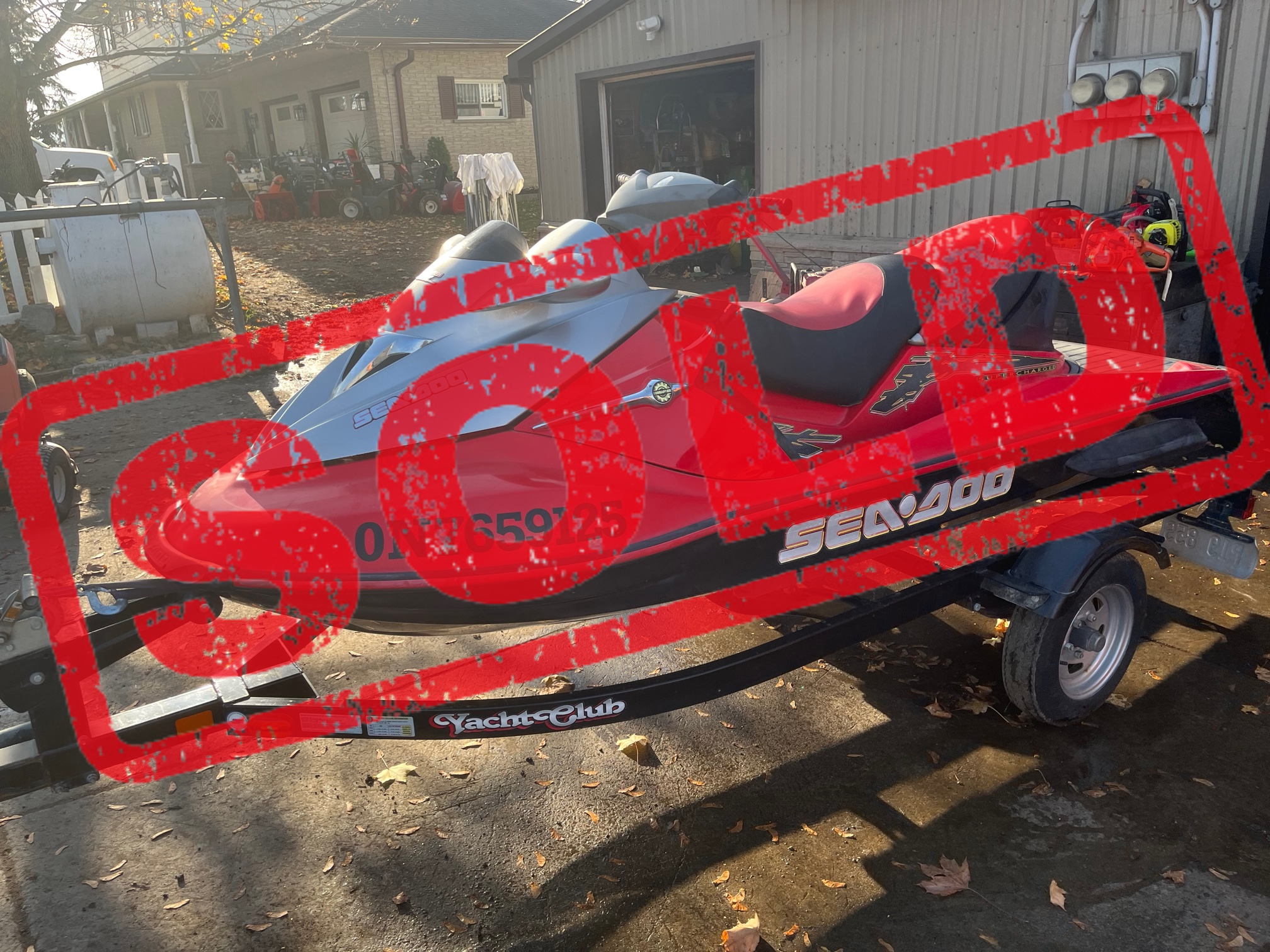 2004 Seadoo GTX Supercharged 185 HP - includes Yacht Club Trailer - 110 hrs 