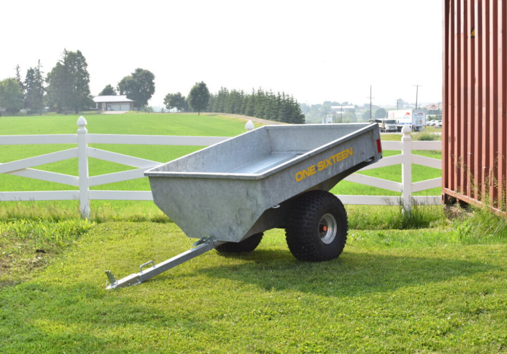 ATV Trailer - Galvanized Or Color Options Available - 2" Ball Hitch - 42 x 56 Box Size - 4 Tie-Down Rings - Removable Tailgate - Dump Trailer
